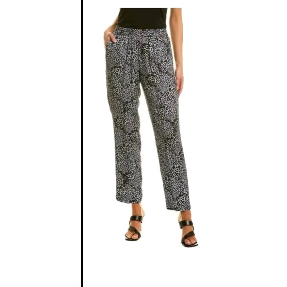 KOBI HALPERIN Shelby Pant Leopard Gray Black Pull On Dress Pants Women Medium